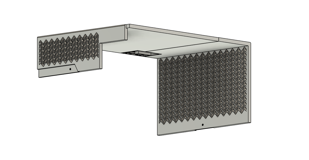 Herringbone cover panel from the back