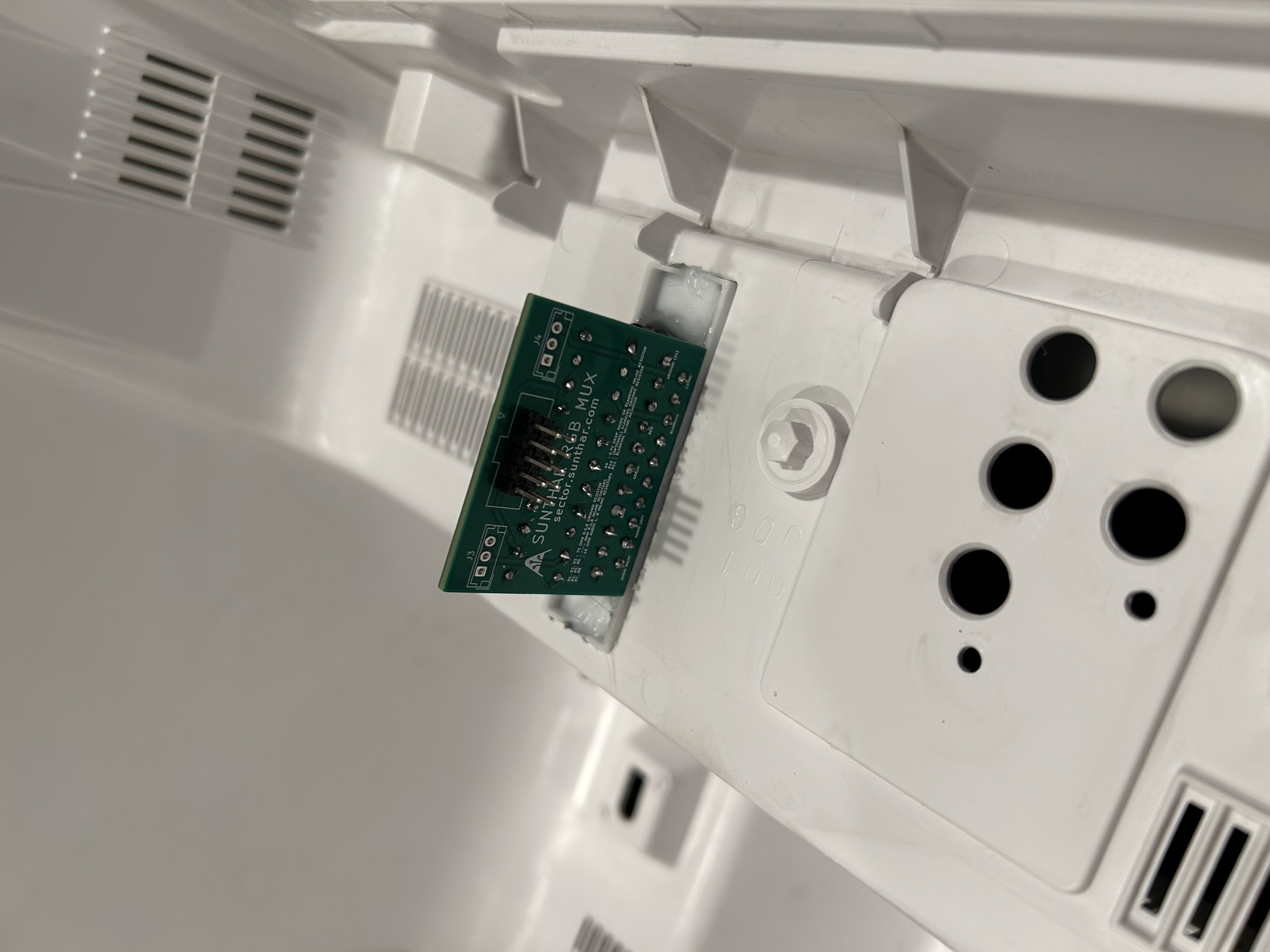 Closeup of MUX board