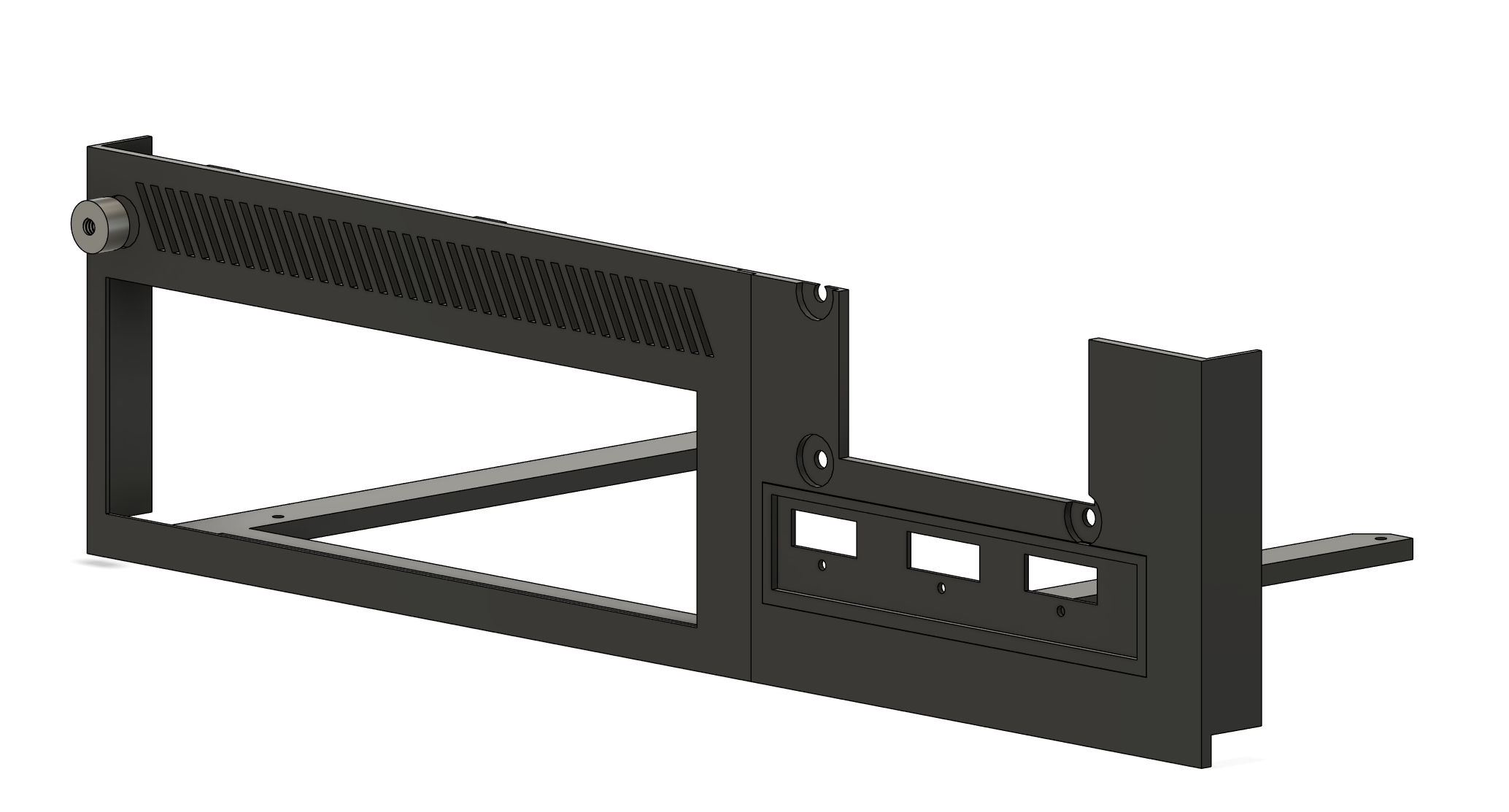 Rear View of CAD Design of the Xbox PC Chassis Insert