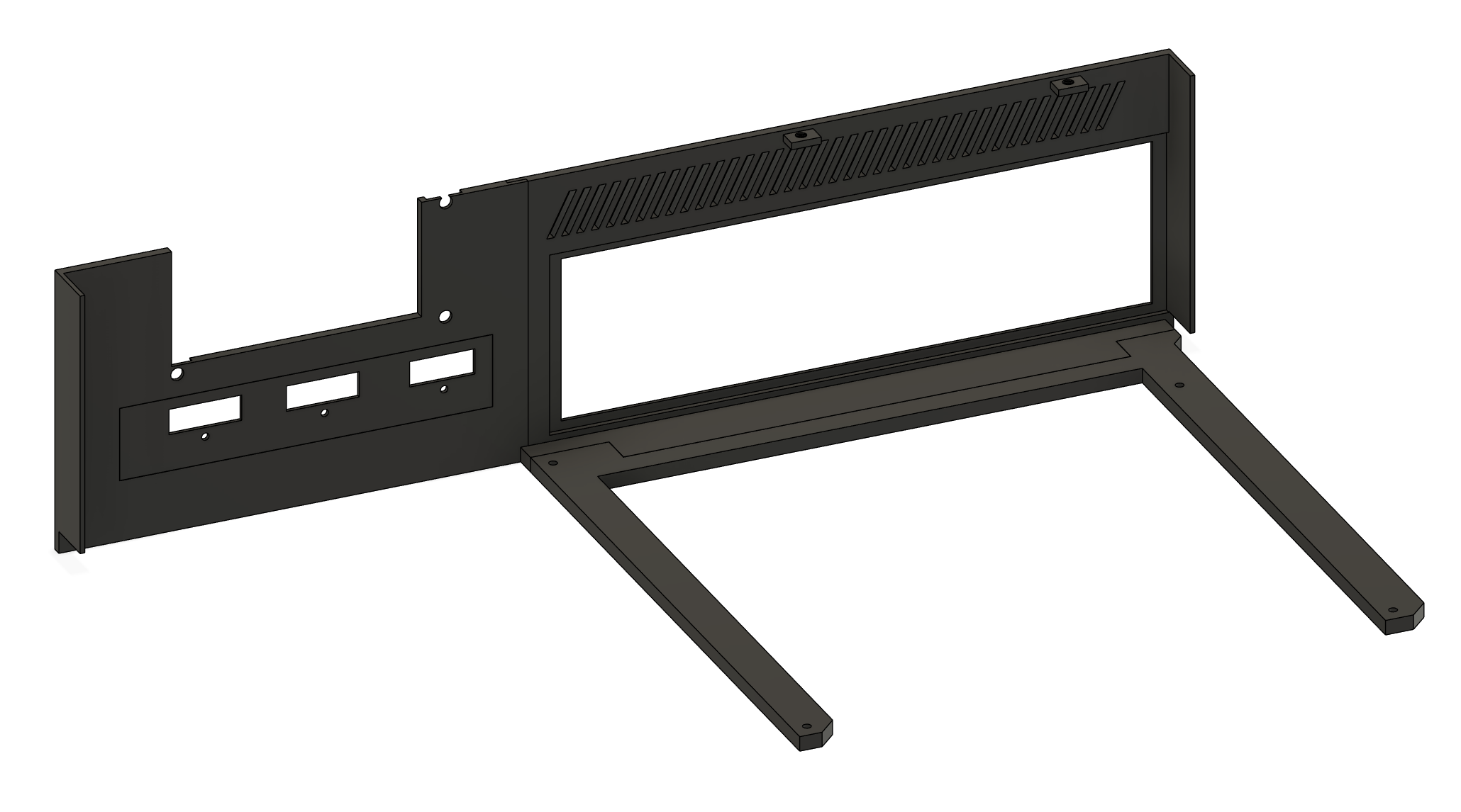 Front View of CAD Design of the Xbox PC Chassis Insert